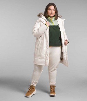 White Women's The North Face Plus Arctic Coat | DUBLIN SWNV