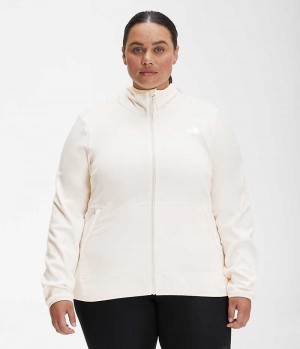 White Women's The North Face Plus Canyonlands Hoodie Fleece Jacket | IRELAND DHLC