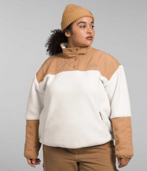 White Women's The North Face Plus Cragmont Fleece ¼-Snap Pullover | IRELAND XBKH