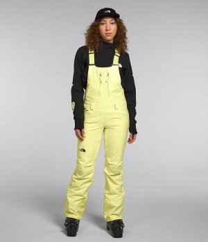 Yellow Women's The North Face Freedom Insulated Bib Pants | IRELAND MWRF