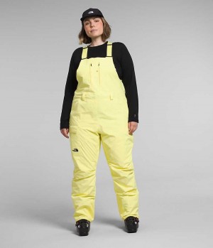 Yellow Women's The North Face Plus Freedom Insulated Bib Pants | IRELAND ASMI