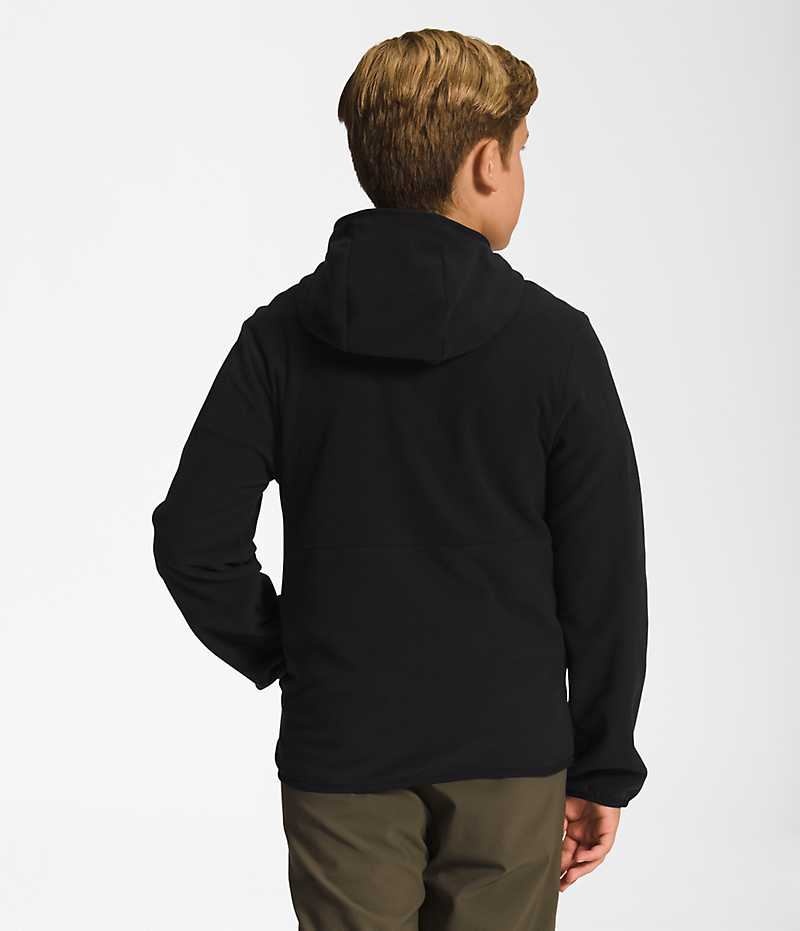 Black Boys' The North Face Glacier Full-Zip Hooded Fleece Jacket | DUBLIN SPMA