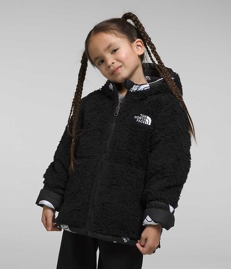 Black Girls'' The North Face Reversible Mt Chimbo Full-Zip Hooded Fleece Jacket | DUBLIN TRXK