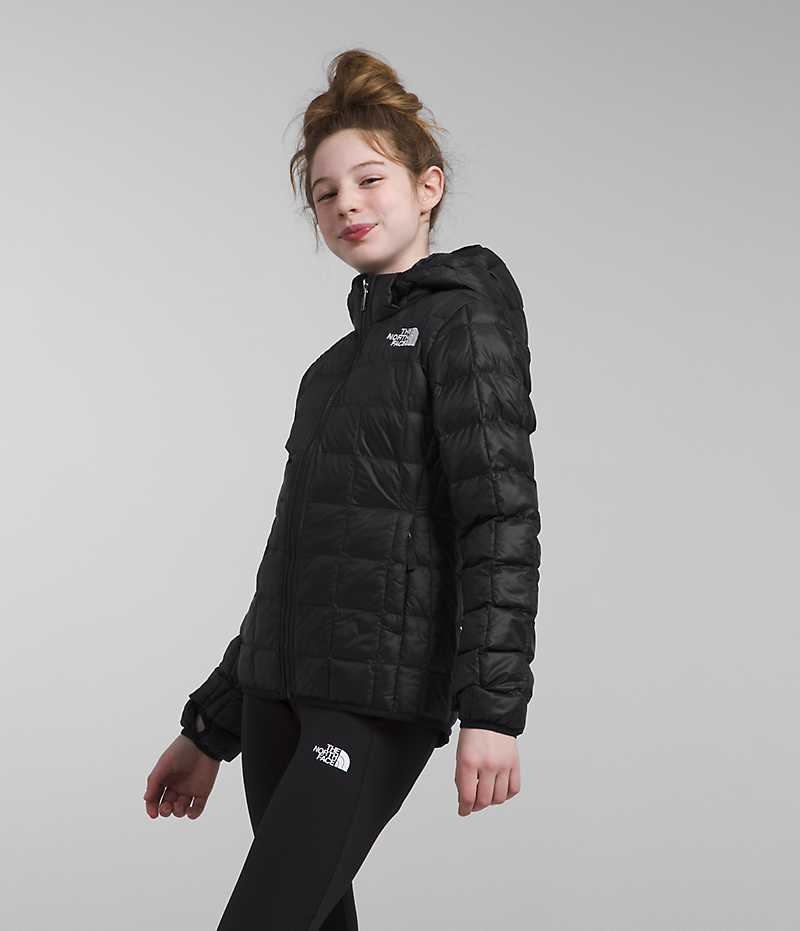 Black Girls'' The North Face ThermoBall™ Hooded Puffer Jacket | IRELAND CYLE