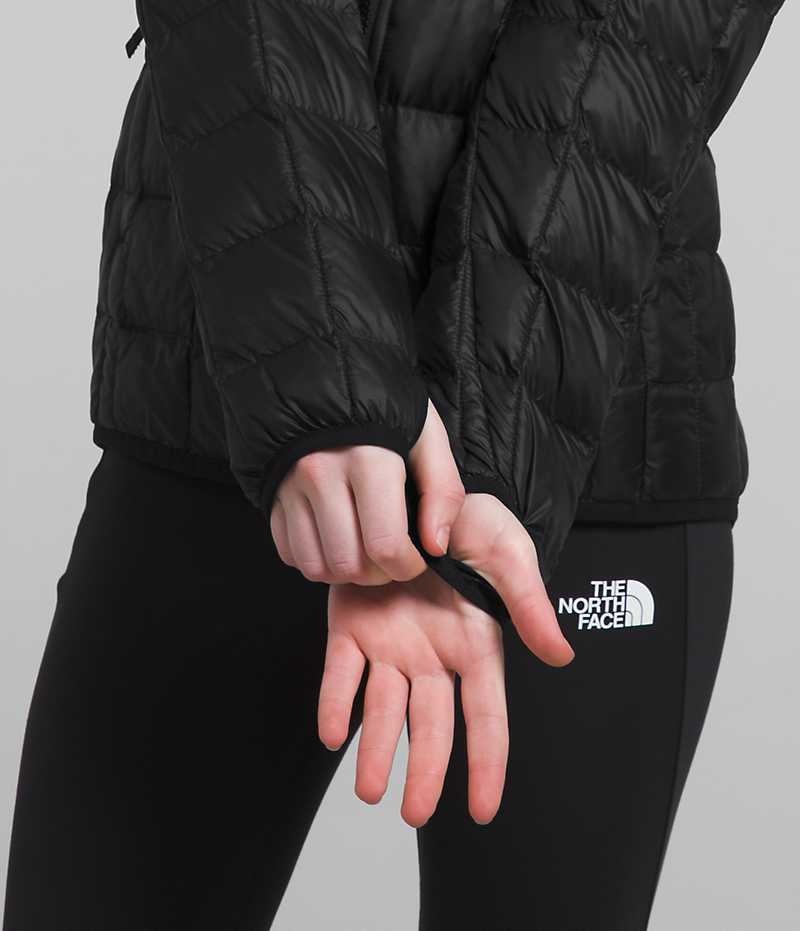 Black Girls'' The North Face ThermoBall™ Hooded Puffer Jacket | IRELAND CYLE