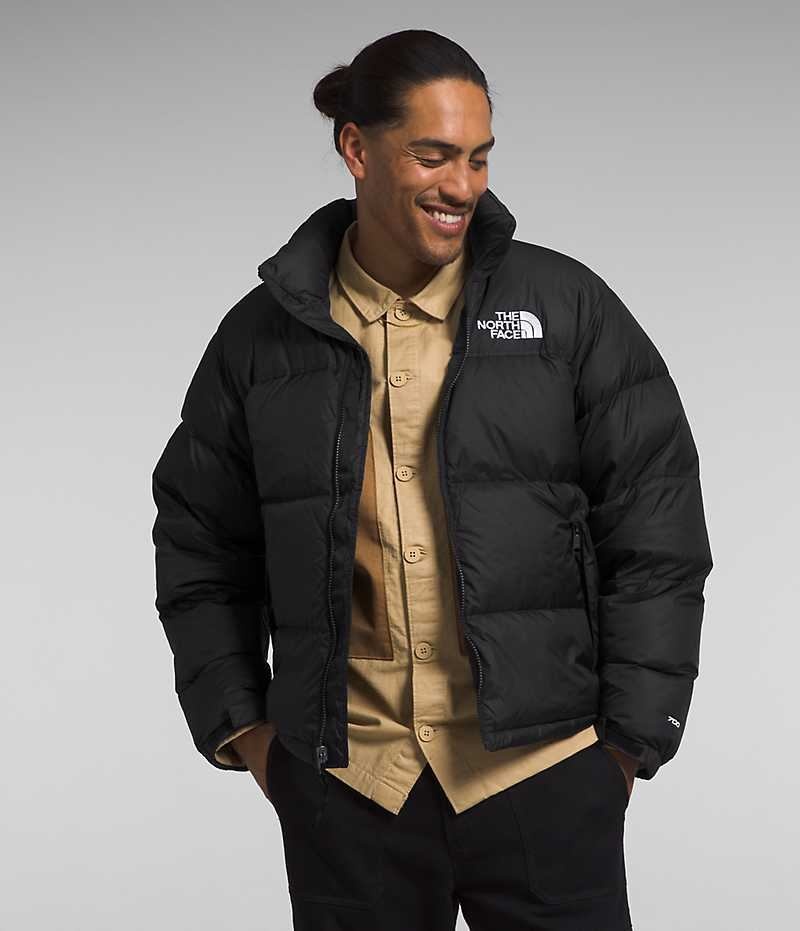 Black Men\'s The North Face 1996 Retro Nuptse Puffer Jacket | IRELAND OFDZ