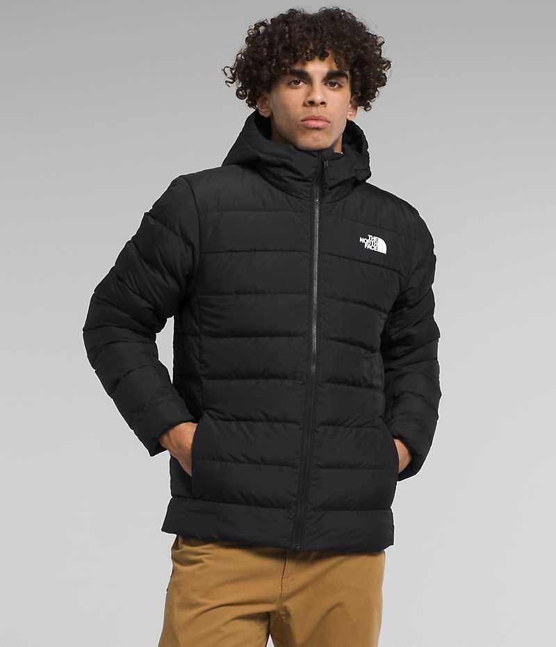 Black Men\'s The North Face Aconcagua 3 Hoodie Puffer Jacket | DUBLIN IKEH