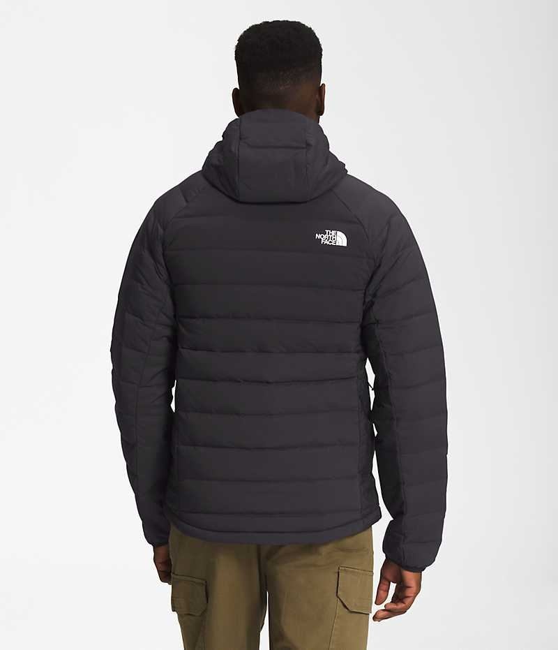 Black Men's The North Face Belleview Stretch Hoodie Puffer Jacket | IRELAND GZLI