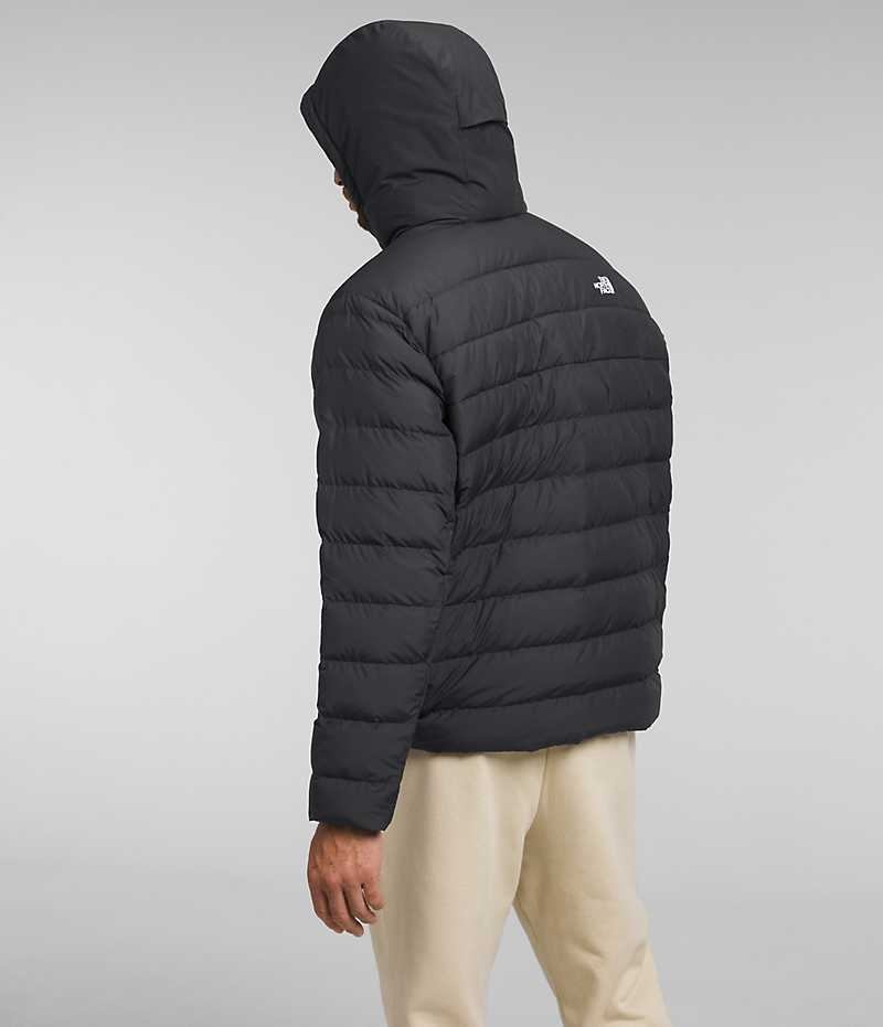 Black Men's The North Face Big Aconcagua 3 Hoodie Puffer Jacket | DUBLIN LNJZ