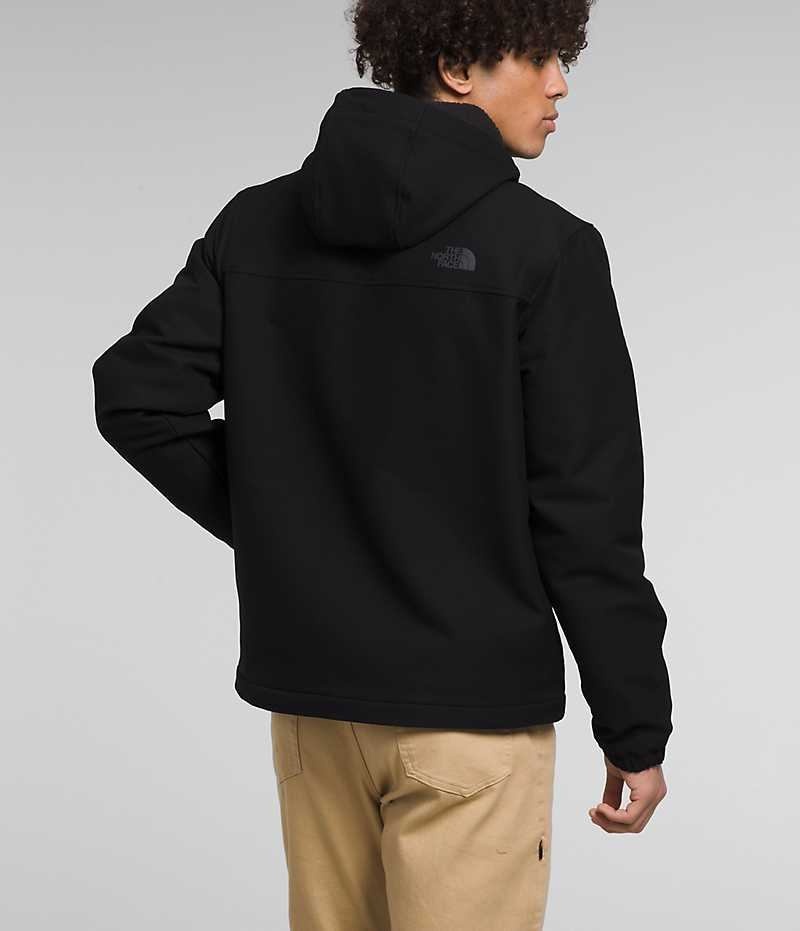 Black Men's The North Face Camden Thermal Hoodie Softshell Jacket | DUBLIN DWXO