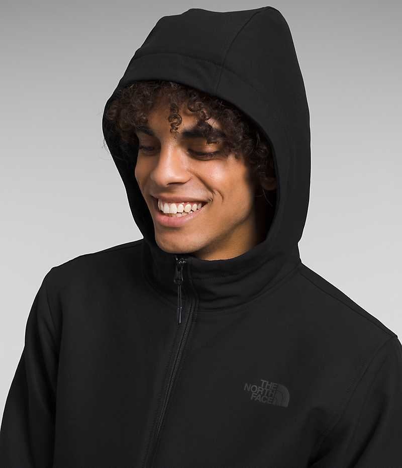 Black Men's The North Face Camden Thermal Hoodie Softshell Jacket | DUBLIN DWXO