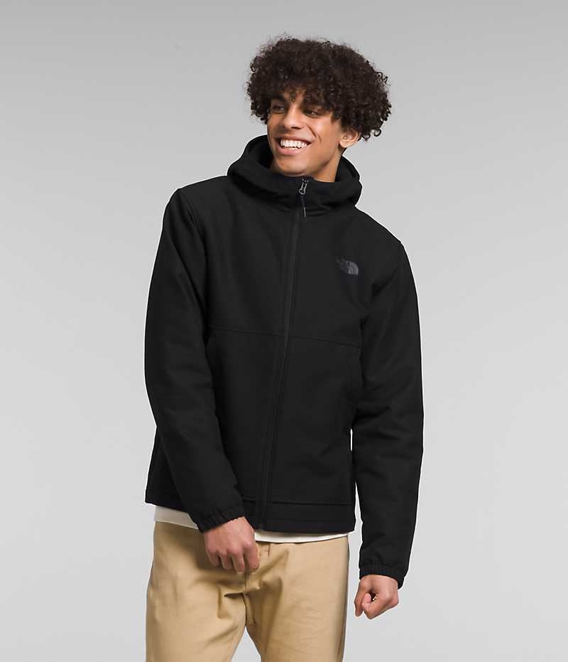 Black Men\'s The North Face Camden Thermal Hoodie Softshell Jacket | DUBLIN DWXO