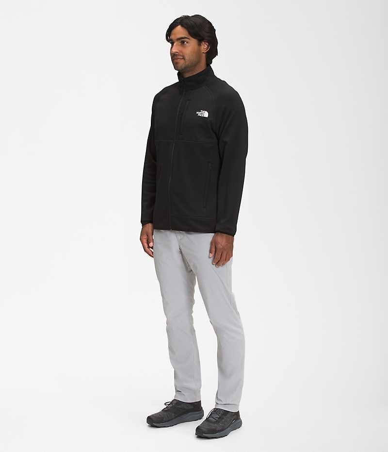 Black Men's The North Face Canyonlands Full-Zip Fleece Jacket | DUBLIN RNEK