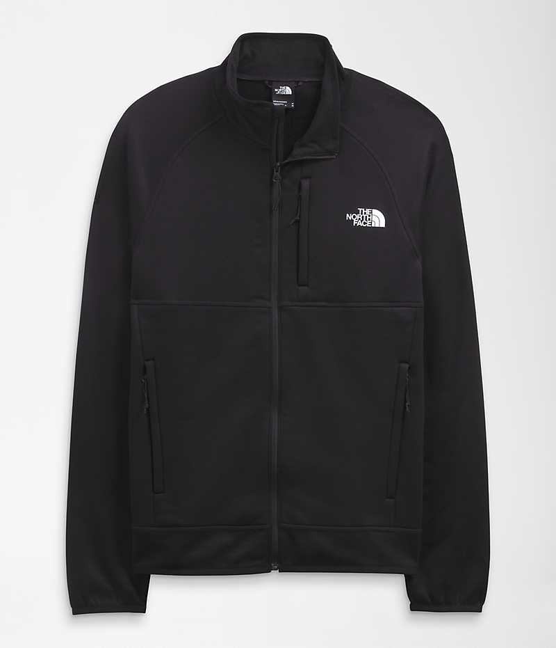 Black Men's The North Face Canyonlands Full-Zip Fleece Jacket | DUBLIN RNEK