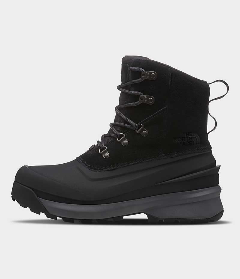 Black Men\'s The North Face Chilkat V Lace Waterproof Winter Boots | IRELAND WMAR