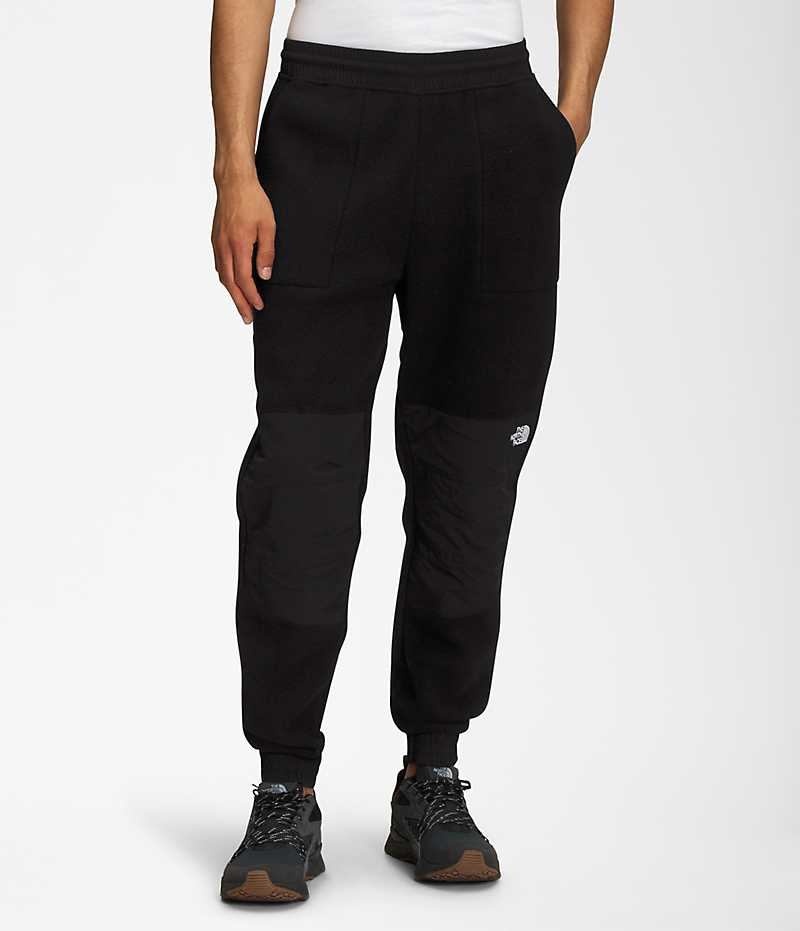 Black Men\'s The North Face Denali Fleece Pants | DUBLIN QFVN