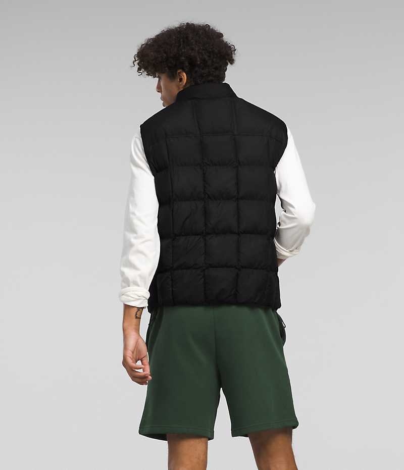 Black Men's The North Face Lhotse Reversible Down Vest | IRELAND WQKG