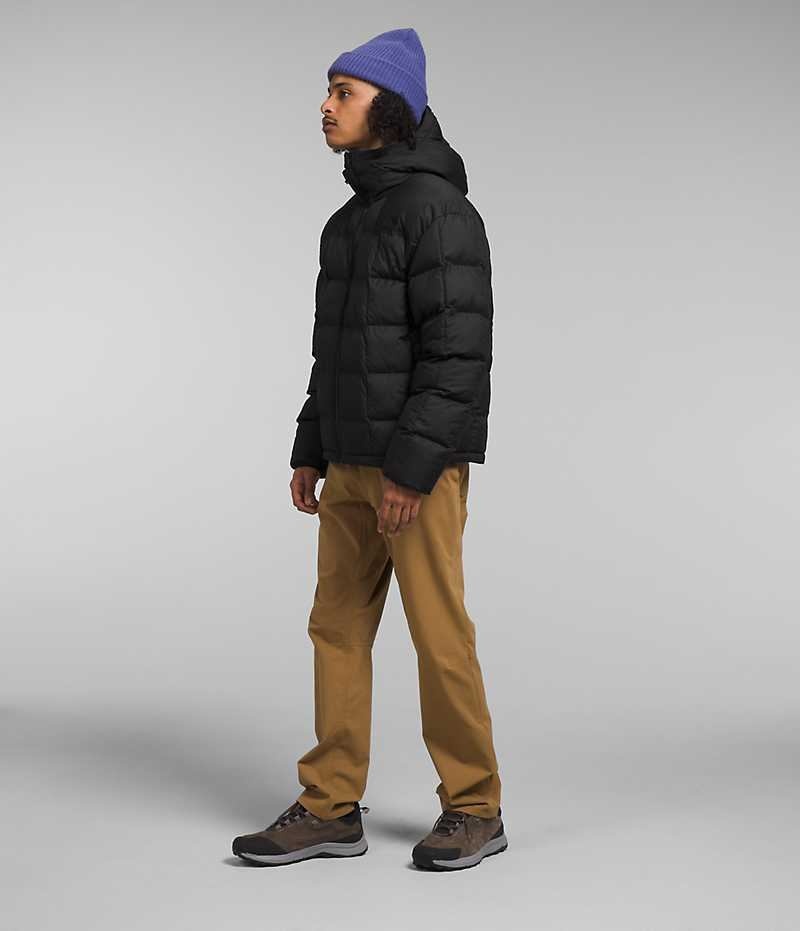 Black Men's The North Face Lhotse Reversible Hoodie Puffer Jacket | IRELAND XPKQ