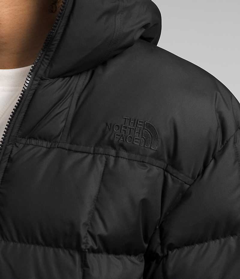 Black Men's The North Face Lhotse Reversible Hoodie Puffer Jacket | IRELAND XPKQ