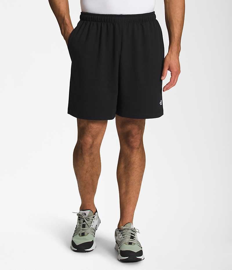 Black Men\'s The North Face Simple Logo Fleece Shorts | DUBLIN HMRT