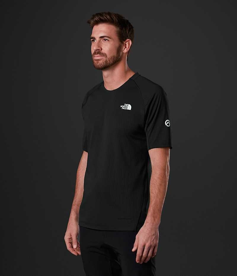 Black Men's The North Face Summit Series Crevasse Short Sleeve T-Shirt | DUBLIN QMXN