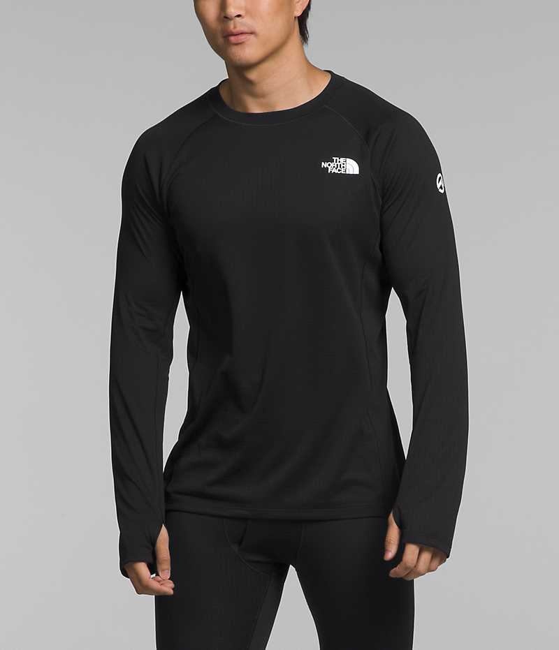 Black Men\'s The North Face Summit Series Pro 120 Crew Sweatshirt | DUBLIN JEXQ