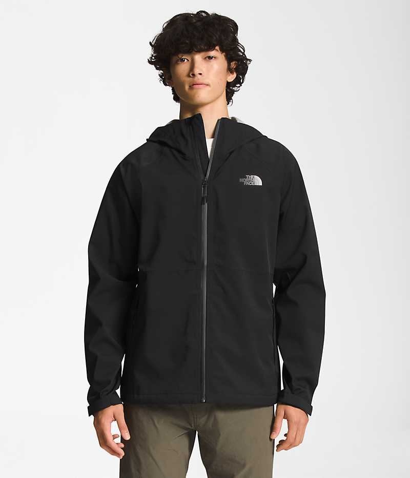 Black Men\'s The North Face Valle Vista Stretch Rain Jacket | IRELAND JZPW