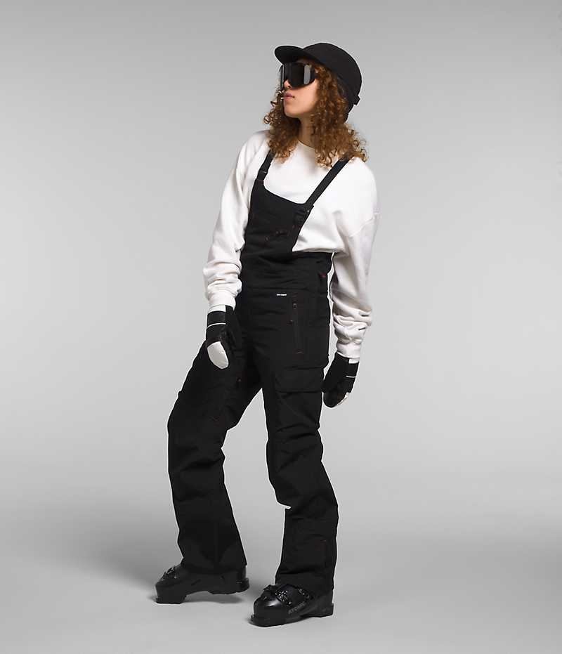 Black Women's The North Face Dragline Bib Pants | IRELAND VFMO