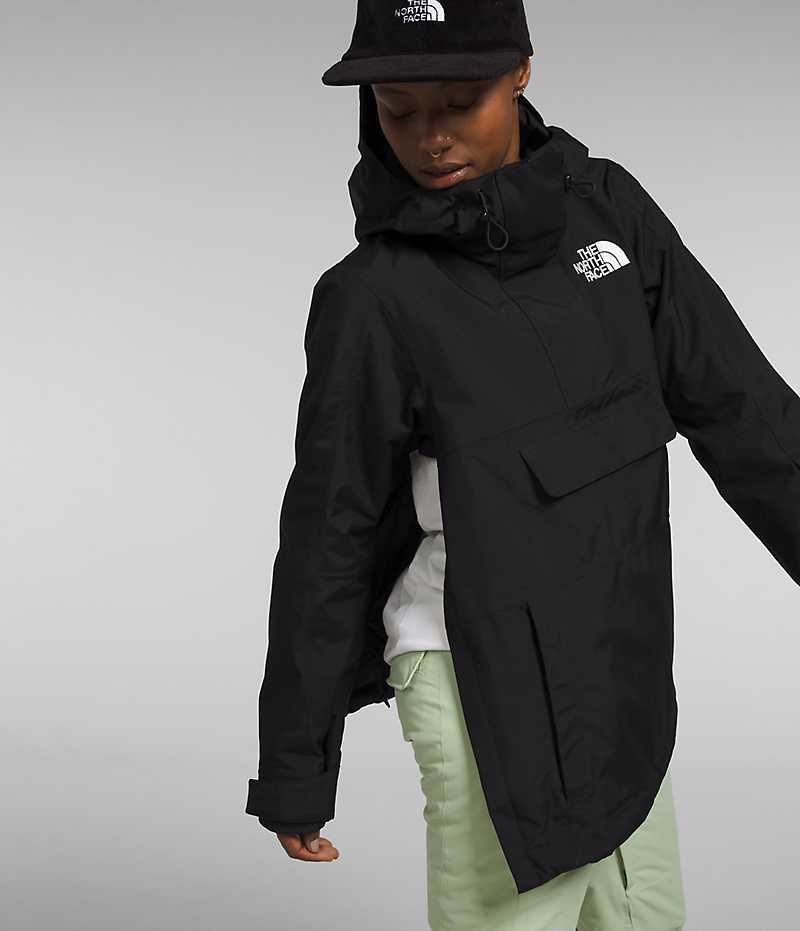 Black Women's The North Face Driftview Anorak Insulated Jacket | DUBLIN UXJK