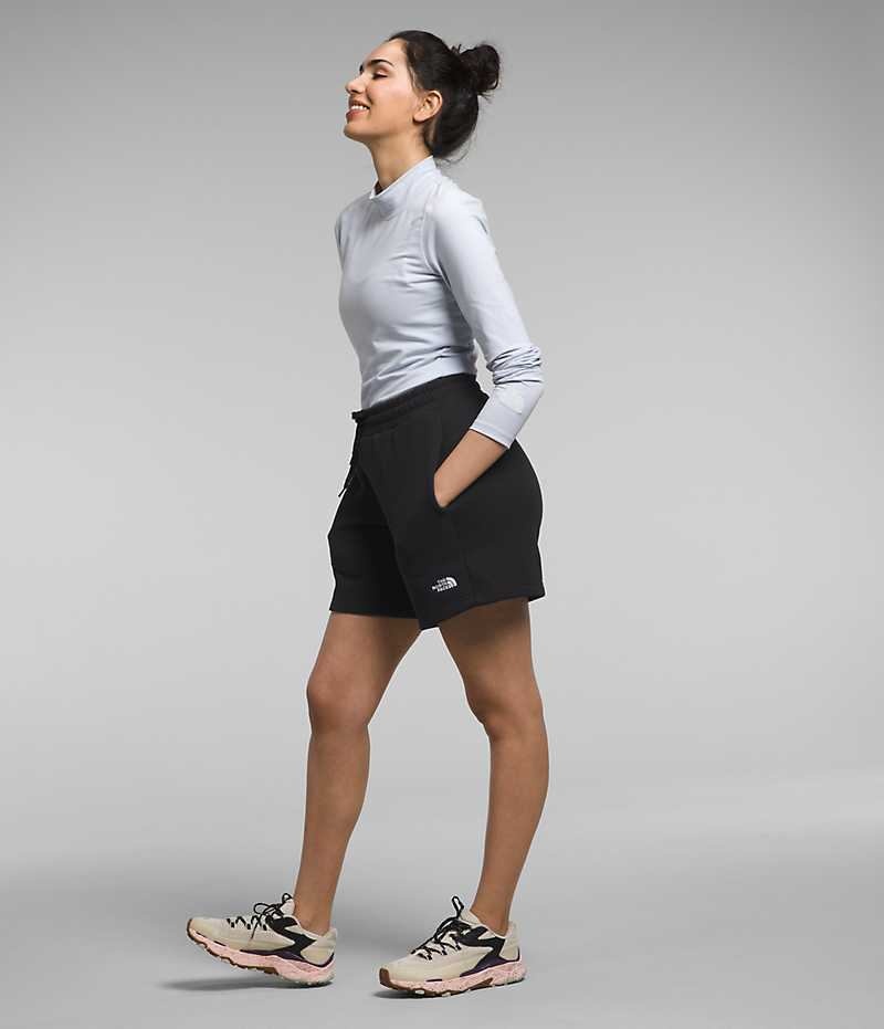 Black Women's The North Face Felted Fleece 7' Shorts | DUBLIN KBLZ