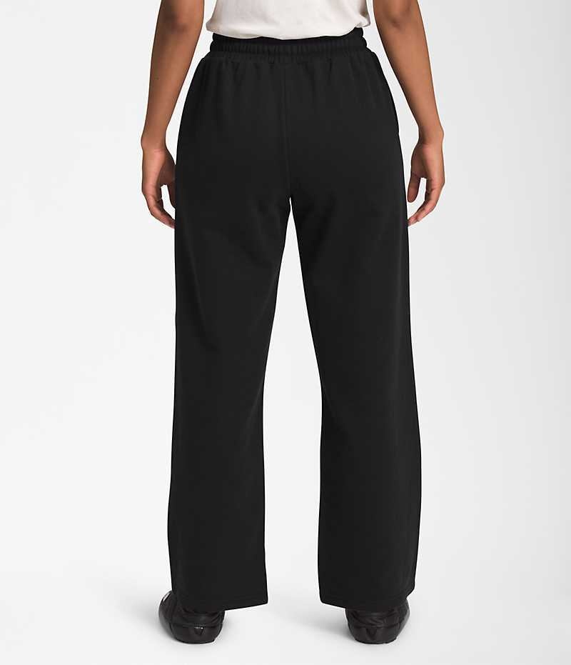 Black Women's The North Face Felted Wide Leg Fleece Pants | IRELAND QCFE