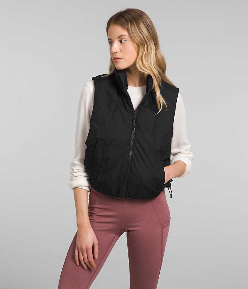 Black Women's The North Face Lhotse Reversible Vest | DUBLIN WBDS