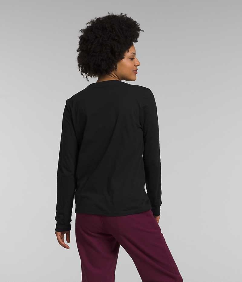 Black Women's The North Face Long Sleeve Sleeve Hit Graphic T-Shirt | IRELAND CRJL