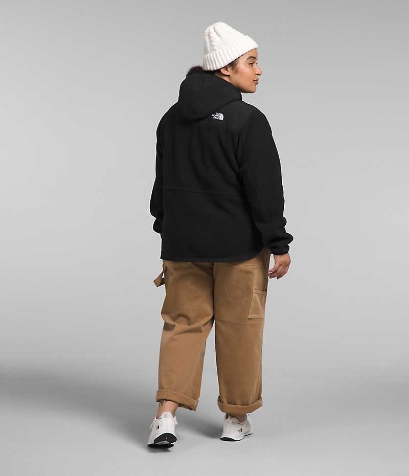 Black Women's The North Face Plus Denali Hoodie Fleece Jacket | DUBLIN VYCW