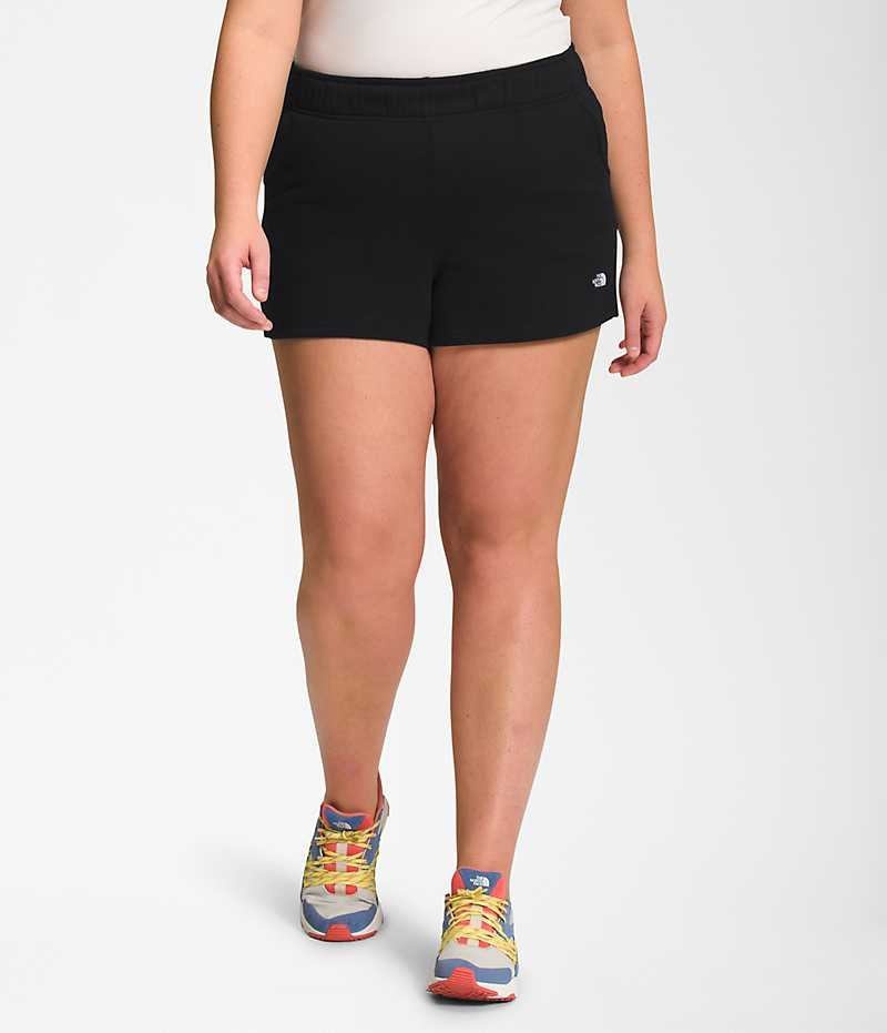 Black Women\'s The North Face Plus Half Dome Fleece Shorts | DUBLIN BGMQ