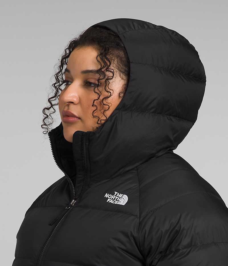 Black Women's The North Face Plus Hydrenalite™ Hoodie Puffer Jacket | IRELAND GAVB