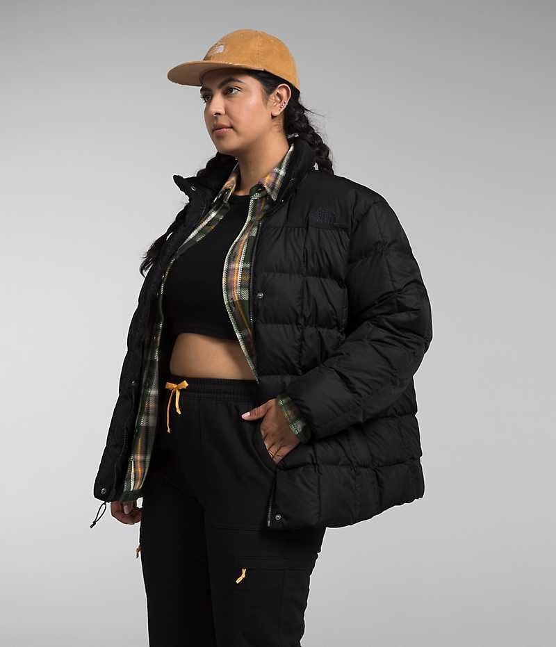 Black Women's The North Face Plus Lhotse Reversible Puffer Jacket | DUBLIN ZLRA