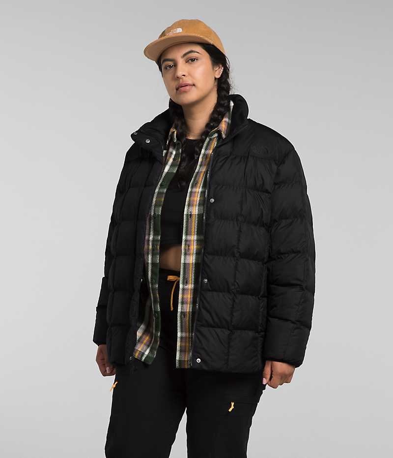 Black Women\'s The North Face Plus Lhotse Reversible Puffer Jacket | DUBLIN ZLRA