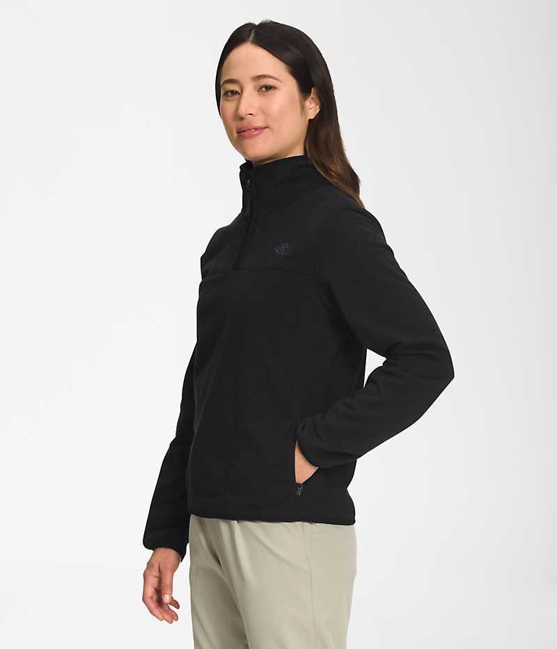 Black Women's The North Face Polar Osito ¼-Zip Sweatshirt | IRELAND RYLH