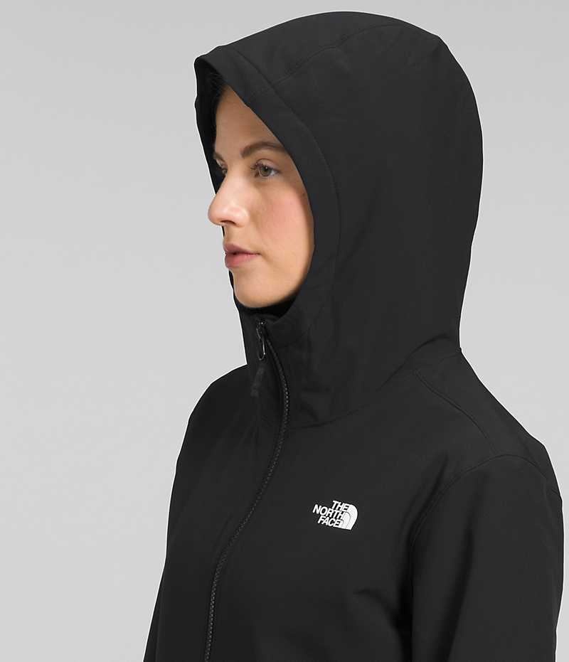 Black Women's The North Face Shelbe Raschel Hoodie Softshell Jacket | IRELAND NLKQ