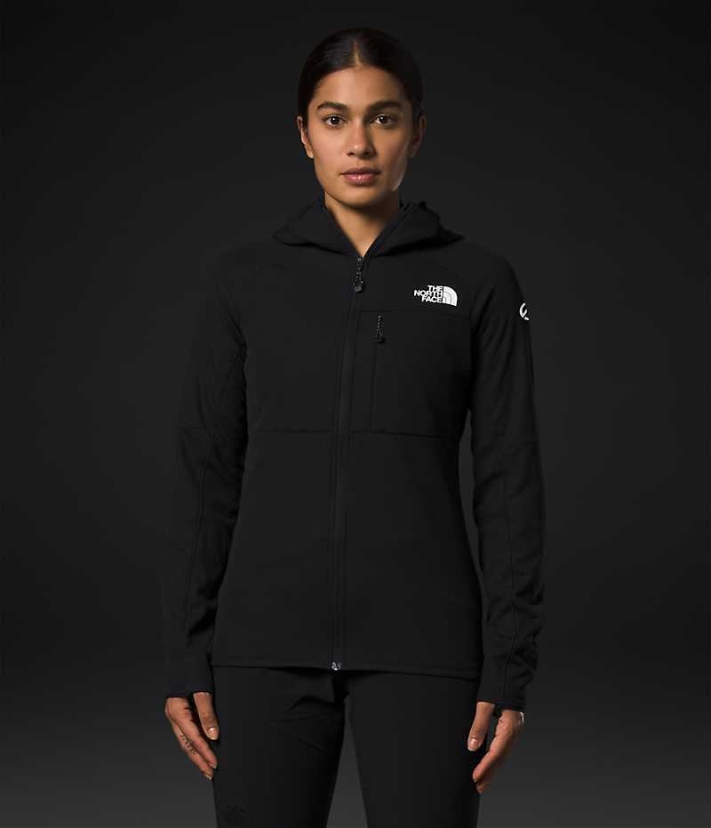 Black Women\'s The North Face Summit Series FUTUREFLEECE™ Full-Zip Hoodie Fleece Jacket | IRELAND NMUK