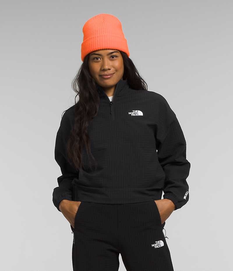 Black Women\'s The North Face Tekware™ Grid 1/4 Zip Sweatshirt | DUBLIN DWKS