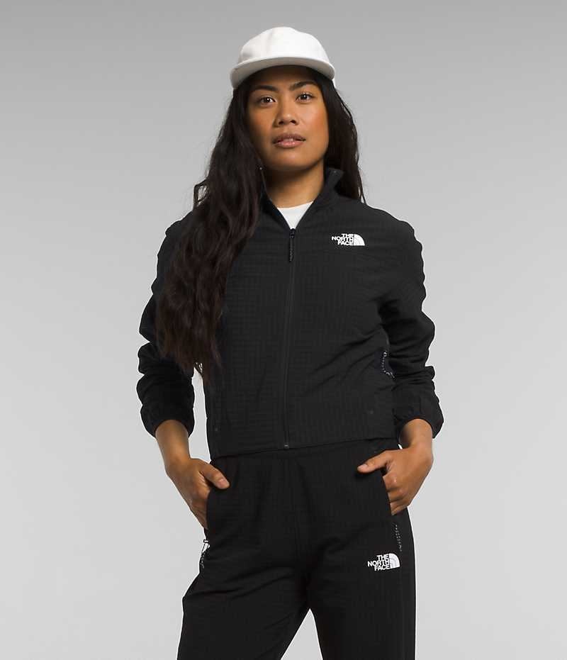 Black Women\'s The North Face Tekware™ Grid Full-Zip Fleece Jacket | IRELAND OSRG