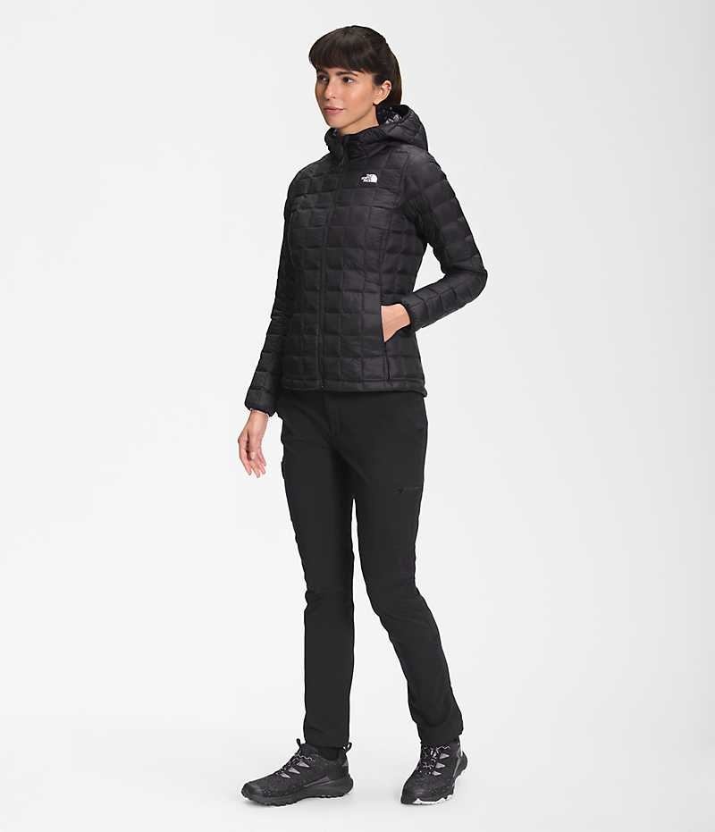 Black Women's The North Face ThermoBall™ Eco Hoodie 2.0 Puffer Jacket | DUBLIN FJMI