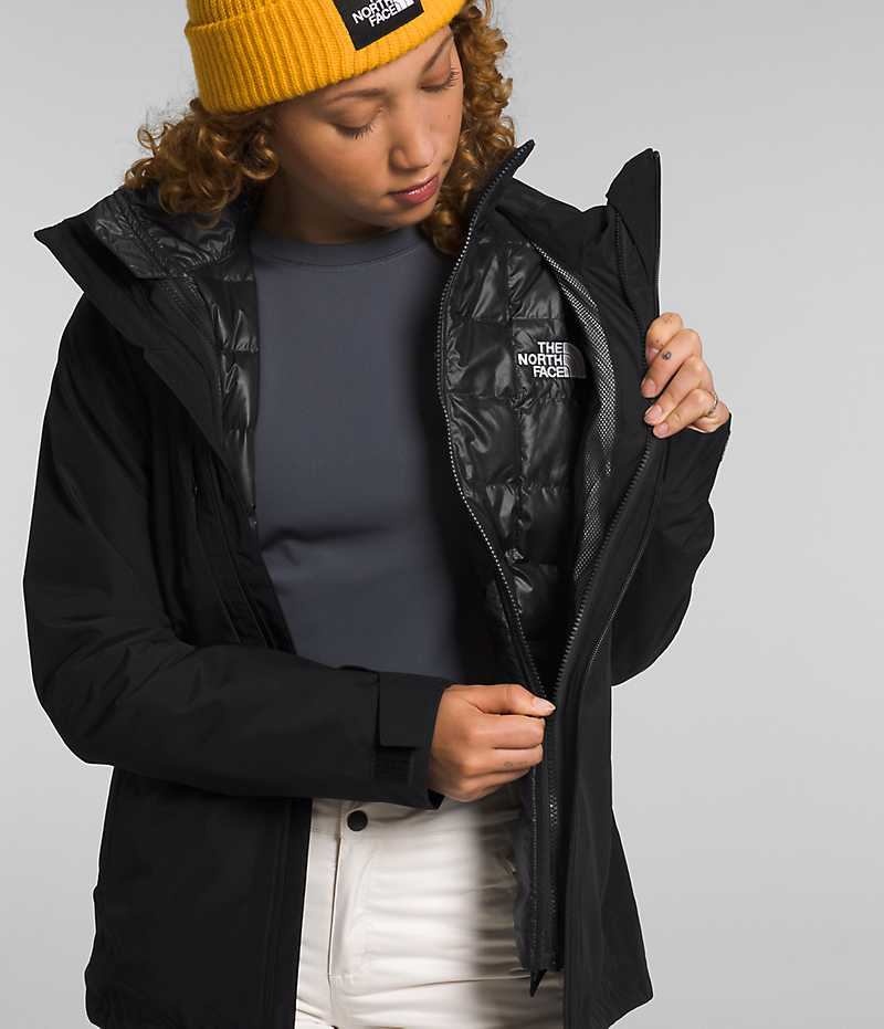 Black Women's The North Face ThermoBall™ Eco Snow Triclimate® Insulated Jacket | DUBLIN MCYN