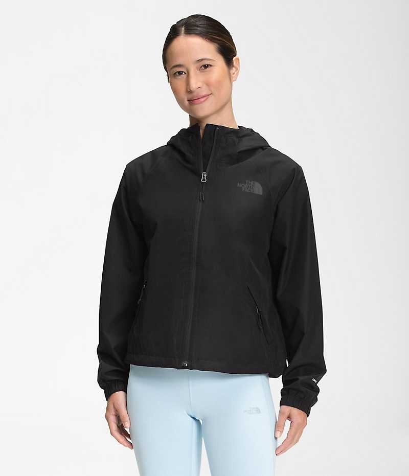 Black Women\'s The North Face Voyage Short Rain Jacket | DUBLIN JSTC