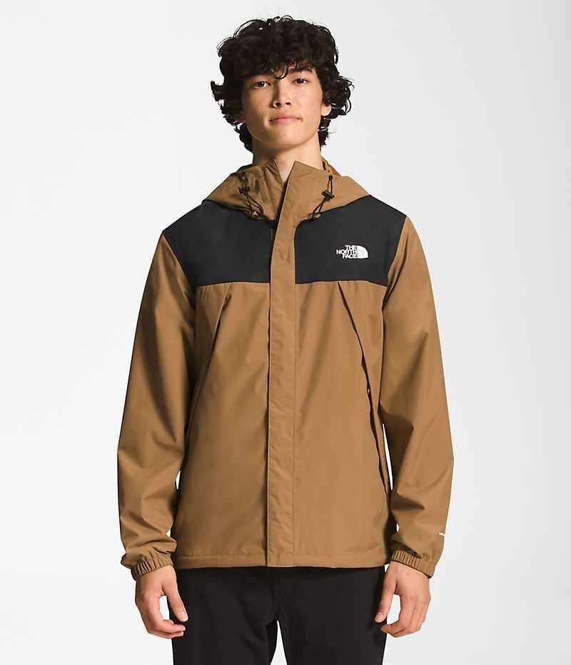 Black / Brown Men\'s The North Face Antora Rain Jacket | DUBLIN CBXD