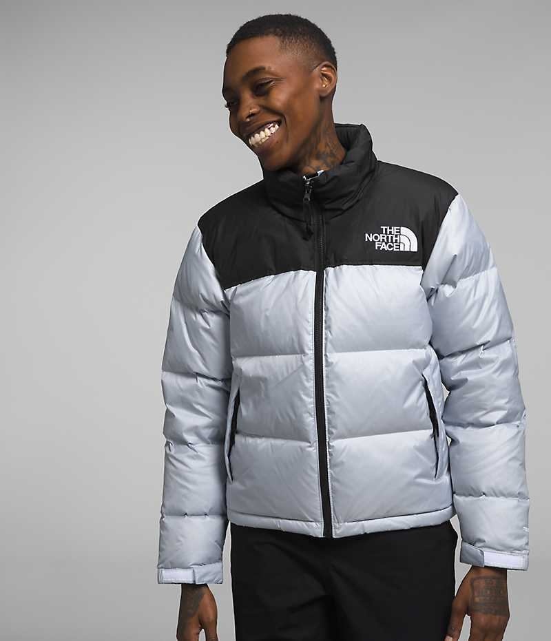 Black / White Women's The North Face 1996 Retro Nuptse Puffer Jacket | DUBLIN TFKG