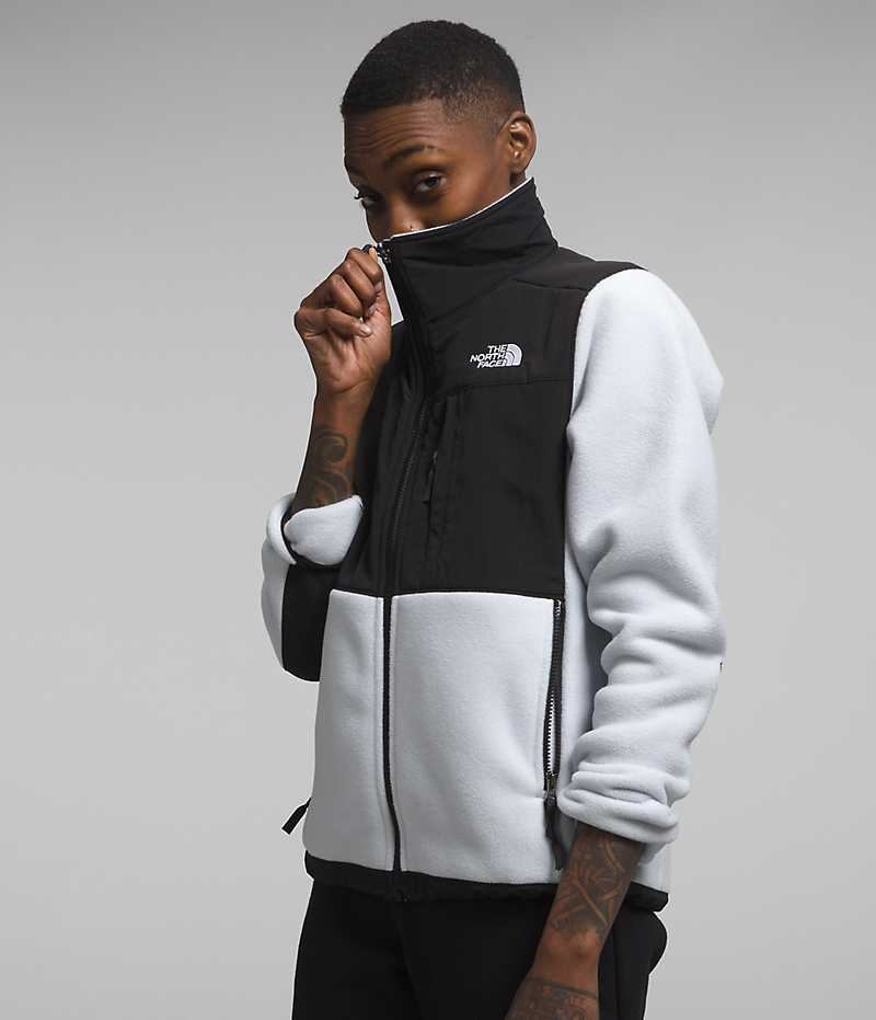 Black / White Women's The North Face Denali Fleece Jacket | DUBLIN WEKI