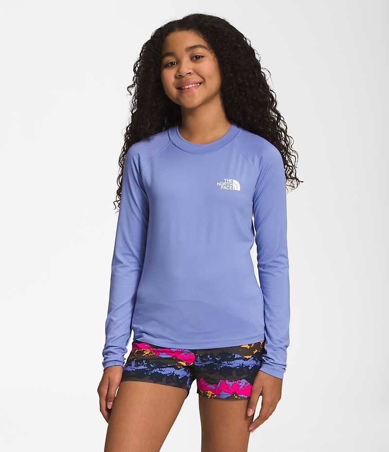 Blue Girls\'\' The North Face Amphibious Long Sleeve Sun T-Shirt | IRELAND TDCF